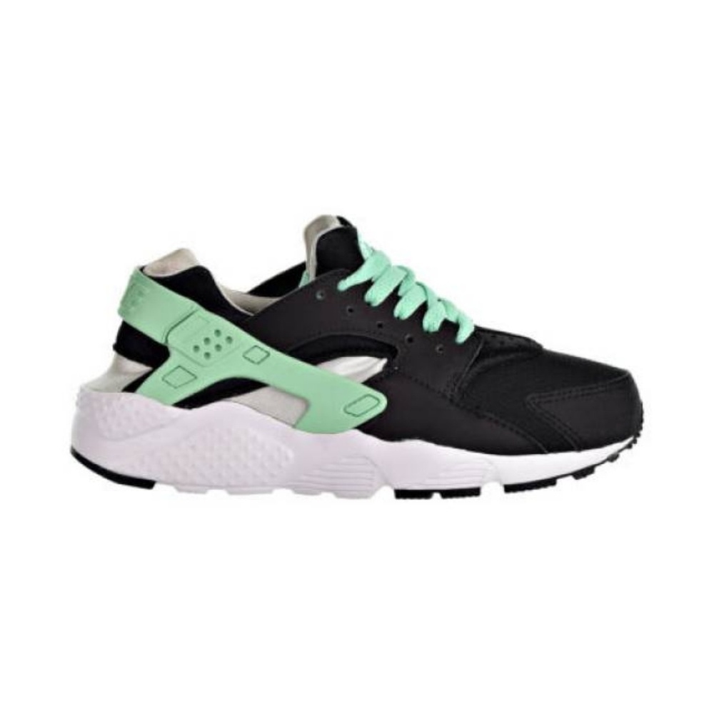 Nike Huarache Run Big Kids' shoes black/green glow 5.5Y